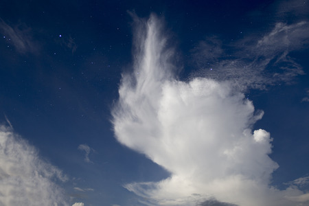 Starry Night With Cloud. Romantic concept.の写真素材