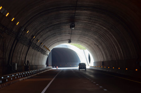 Highway tunnel.Transportation concept.