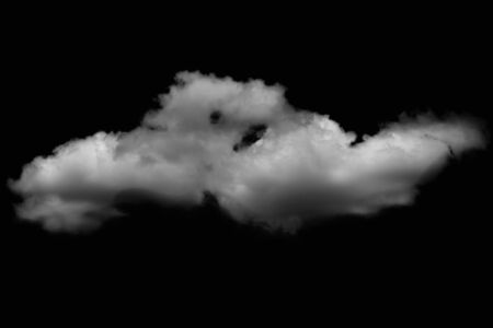 Clouds isolated on  black background with clipping path.の写真素材