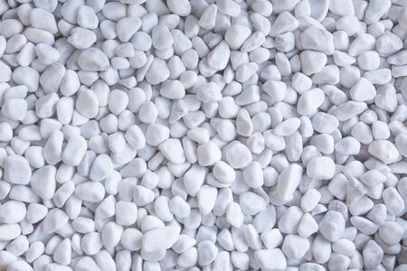 White pebbles texture or background. White gravel background.の写真素材