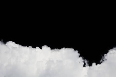 Clouds isolated on  black background.の写真素材