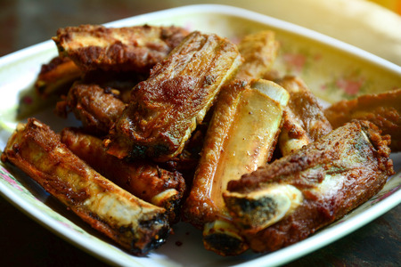 Fried pork ribs deliciousの写真素材