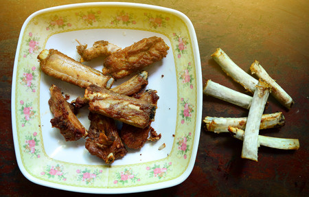 Fried pork ribs deliciousの写真素材