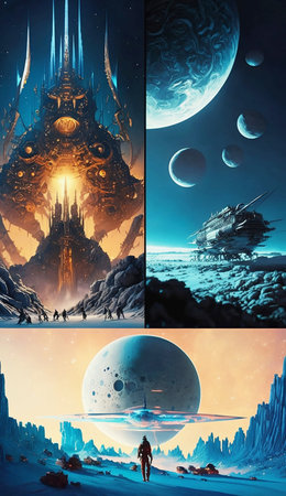 illustration of future worldの素材