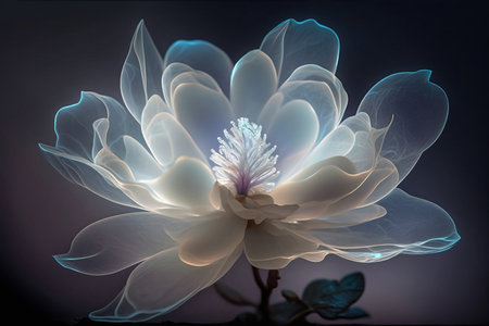 white magnolia flower closwe upの素材