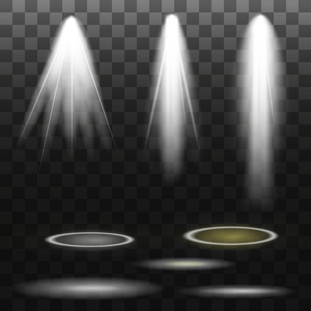Vector Spotlights. Scene. Light Effects. Vector illustrationのイラスト素材