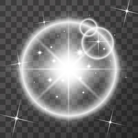 Glow light effect. Star burst with sparkles. Vector illustration EPS10のイラスト素材