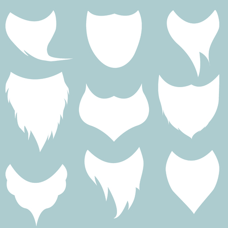 Santa beard icon isolated on red background. Vector illustration.のイラスト素材