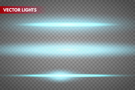 Glow special light effect, flare, star and spark Isolated. Vector lightsのイラスト素材