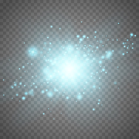 Lens flare effect isolated. Glowing light star. Vector illustrationのイラスト素材