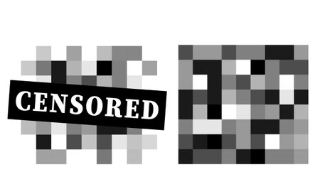 Set Of Pixel Censored Signs Black Censor Bar Concept Vector Illustration Tasmeemme Com
