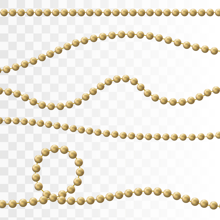 Bead decoration with beads isolated on a  background. Vector illustrationのイラスト素材