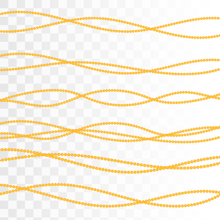 Bead decoration with beads isolated on a  background. Vector illustrationのイラスト素材
