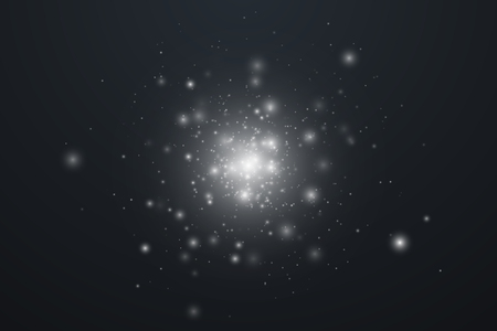 Glow light effect. Sparkle dust. Christmas flash. Vector illustration.EPS10のイラスト素材