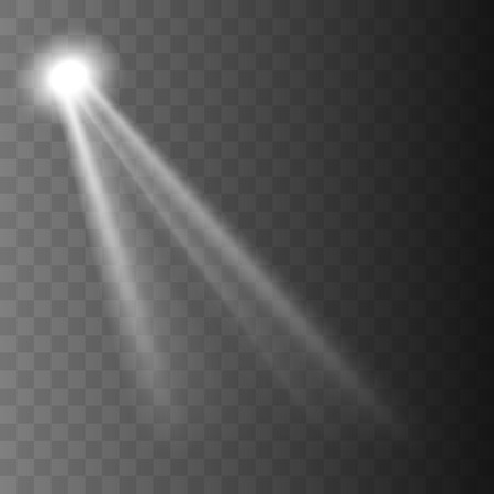 Bright lighting with spotlights. Vector Spotlights. Scene. Light Effects.のイラスト素材