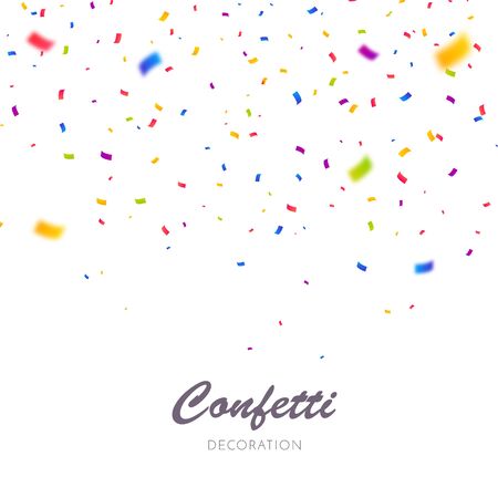 Color Confetti Background. Celebrate Party Vector Illustrationのイラスト素材