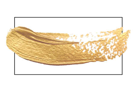 Bright golden texture smeared in the frame. Vector handmade illustration.のイラスト素材