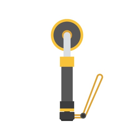 Scuba diving portable metal detector vector illustration. Finding device icon isolated on white background.のイラスト素材