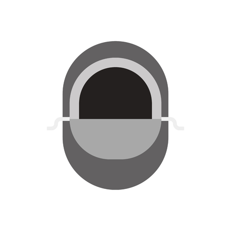 Sport balaclava icon in flat design. Snowboarder balaclava vector illustration. Winter wear for active lifestyle.の写真素材