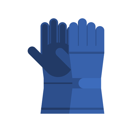 Snowboarding glove pair. Winter sport gloves. Hand protection wear.の写真素材