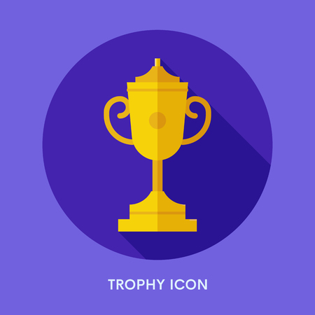 Champions cup vector icon with long shadow vector illustrationのイラスト素材
