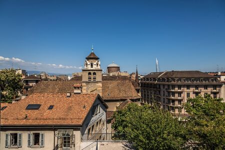 Tiled Roofs of Geneva Old Townのeditorial素材
