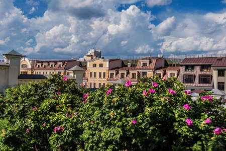 High-view of Zybitskaya Street in Minskのeditorial素材