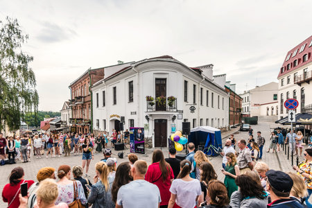Summer Festival on Zybitskaya streetのeditorial素材