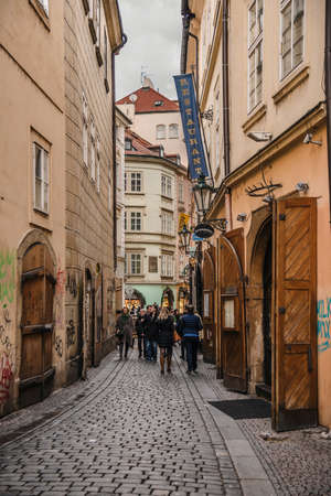 Prague Old Town Medieval Streetのeditorial素材