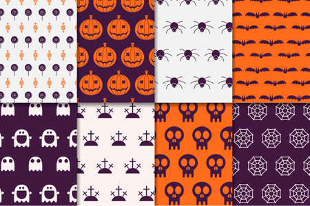 Halloween Seamless Pattern Collectionのイラスト素材