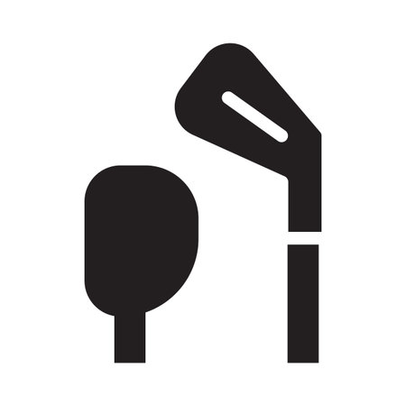Golf Club Heads Icon in Outline Designのイラスト素材