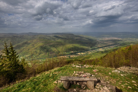 Bench on Oslusa Viewpoint in Tara National Park