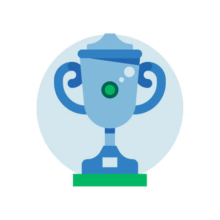 Sport Trophy Cup Icon in Flat Designのイラスト素材