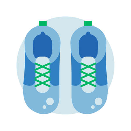 Casual or Golf Shoes Top View Flat Iconのイラスト素材