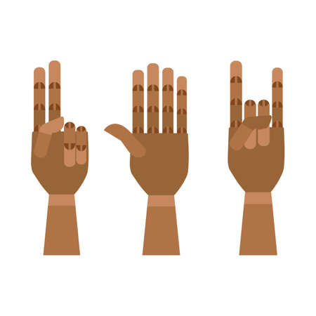 Wood Hands Manikins Making Gesturesのイラスト素材