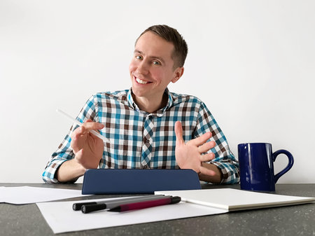 Man Feeling Happy Realizing a Solution