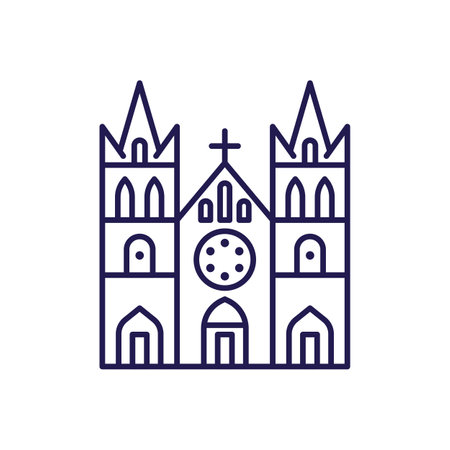 Christian Cathedral or Parish Church Iconのイラスト素材