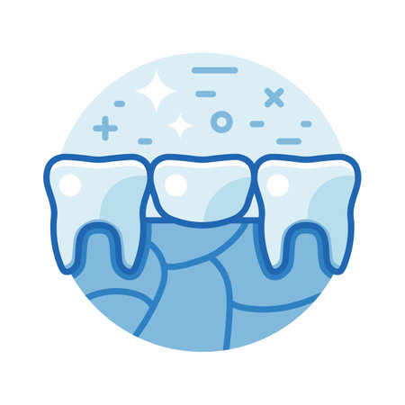 Tooth Prosthesis Implant Icon in Line Artのイラスト素材
