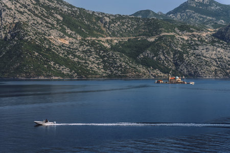 Our Lady of the Rocks Island in Bay of Kotorの写真素材