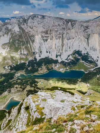 Landscape with Mountain Lakes in Durmitor Montenegroの写真素材
