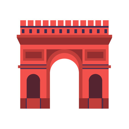 Triumphal Arch Landmark Building Iconのイラスト素材