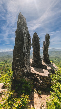 Tri Kamena Unusual Natural Attraction in Serbiaの写真素材
