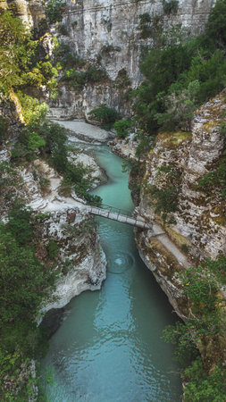Aerial View of Osumi Canyon and Osum River