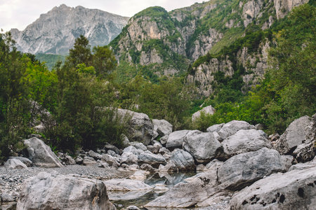 Mountain Landscape in Theth National Parkの写真素材