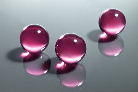 Red glass balls