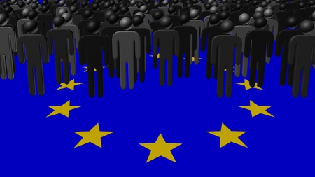 Migration of the peopleの写真素材