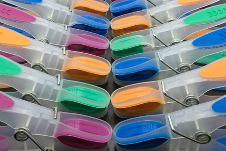 Background from varicoloured grip for linenの写真素材