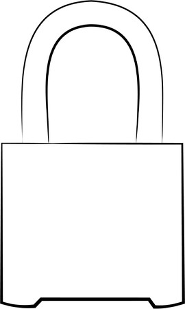 Padlock design no colorのイラスト素材