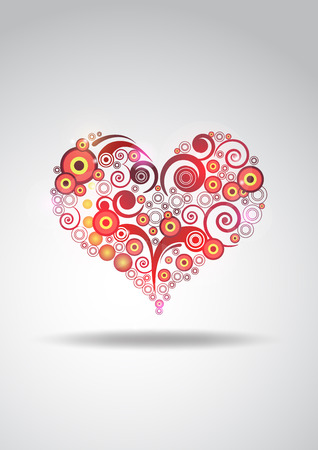 Valentine Abstract Hearthのイラスト素材