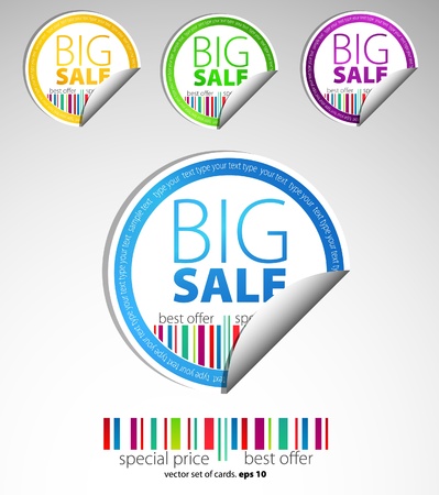 Color sale stickersのイラスト素材